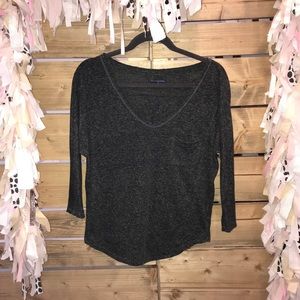 Speckled Grey V Neck